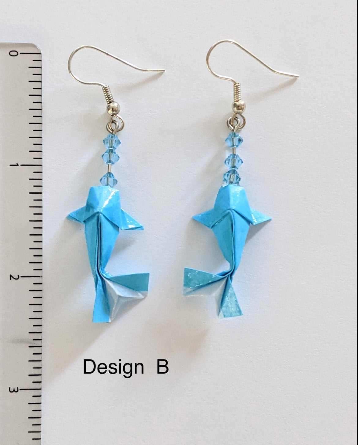 Koi Fish lava bead origami earrings